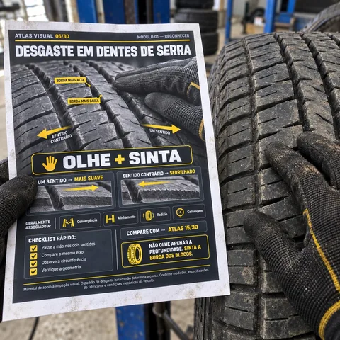 Consulta do desgaste em dentes de serra